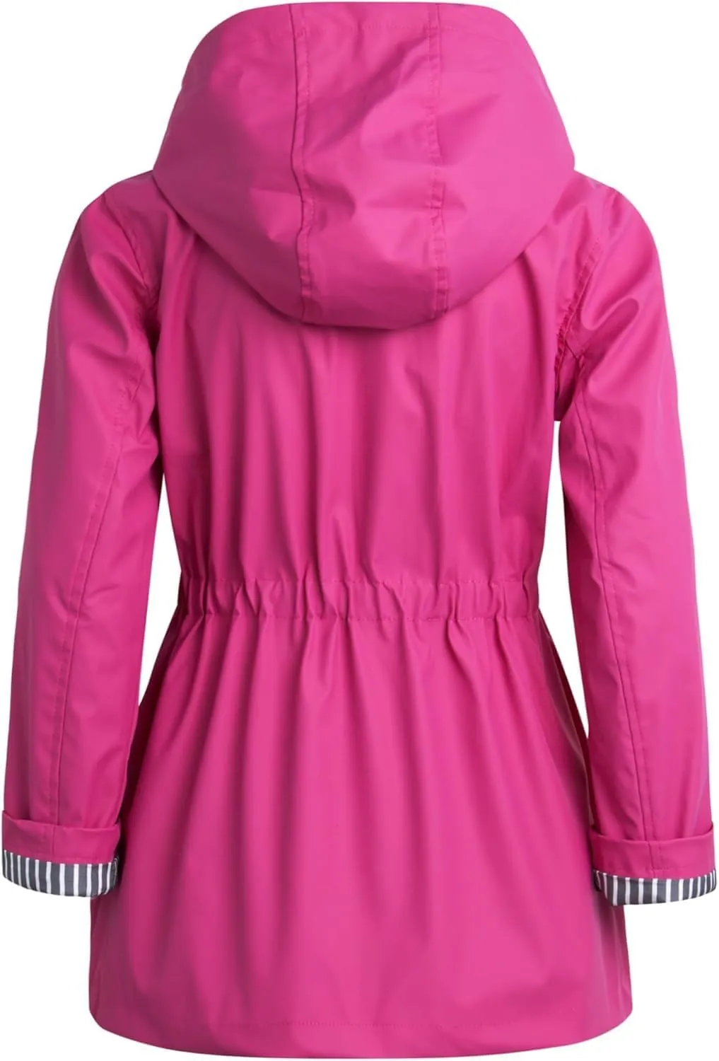 URBAN REPUBLIC Girls Rain Jacket - Slicker Shell Wind & Water Resistant Lightweight Rain Coats for Girls with Pockets (7-16)