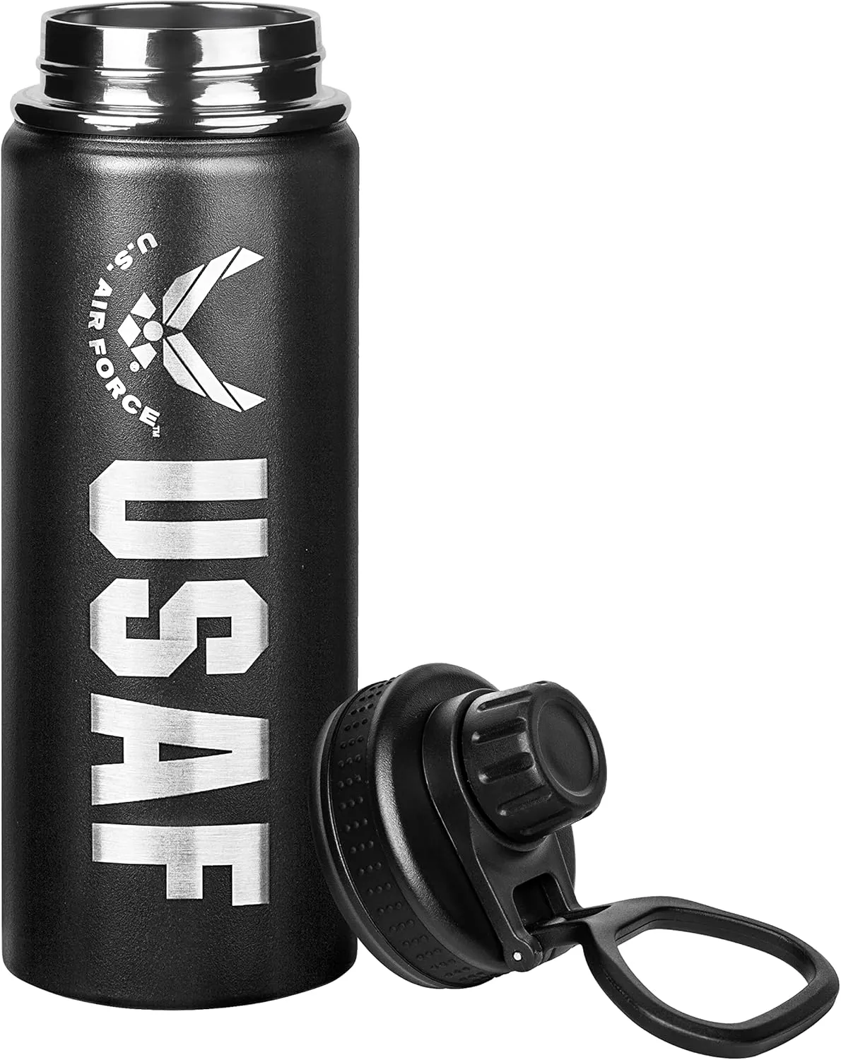US Air Force 20oz Water Bottle | Double Wall Vacuum Insulated Stainless Steel | Disabled Vet Owned Business | USAF 20oz Water Bottle