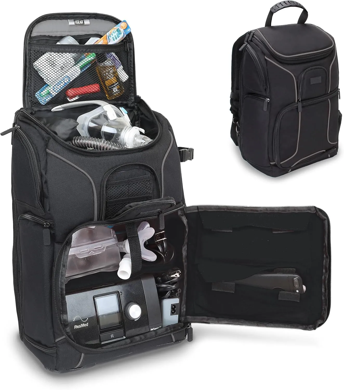 USA GEAR CPAP Machine Travel Bag - CPAP Backpack Compatible with XT Fit, AirSense 10/11 & Phillips Dreamstation