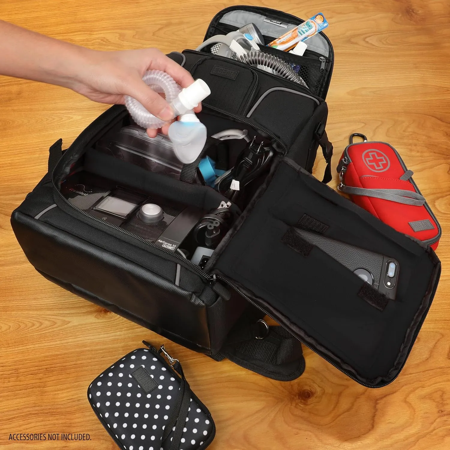USA GEAR CPAP Machine Travel Bag - CPAP Backpack Compatible with XT Fit, AirSense 10/11 & Phillips Dreamstation