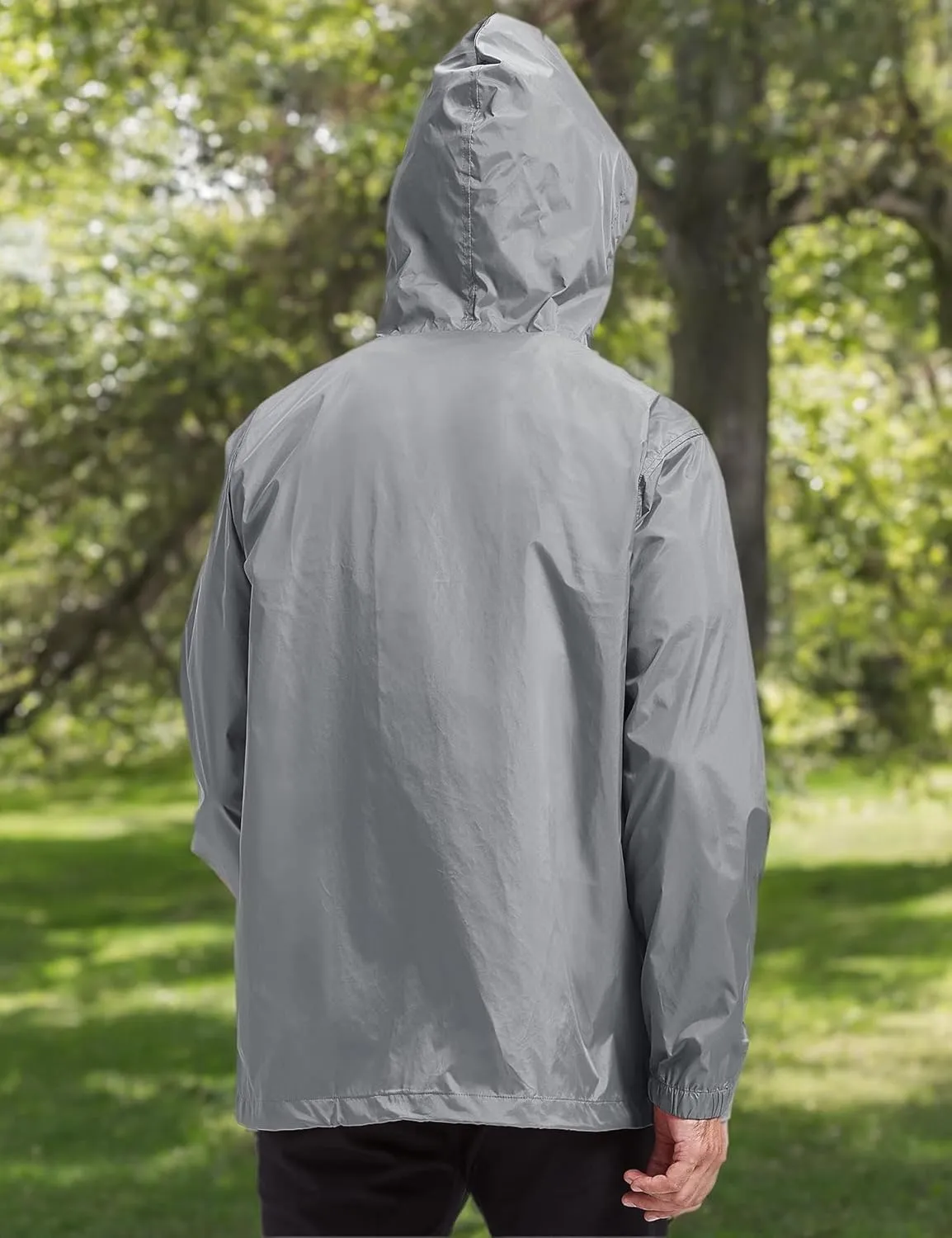 V VALANCH Mens Rain Jacket Waterproof Lightweight Windbreaker with Hood Outdoor Raincoat for Hiking Running Travel