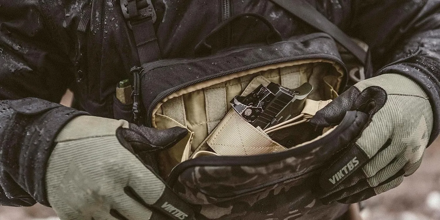 VIKTOS Tactical Pocketed Low Key Chest Rig, One Size, Multicam Black