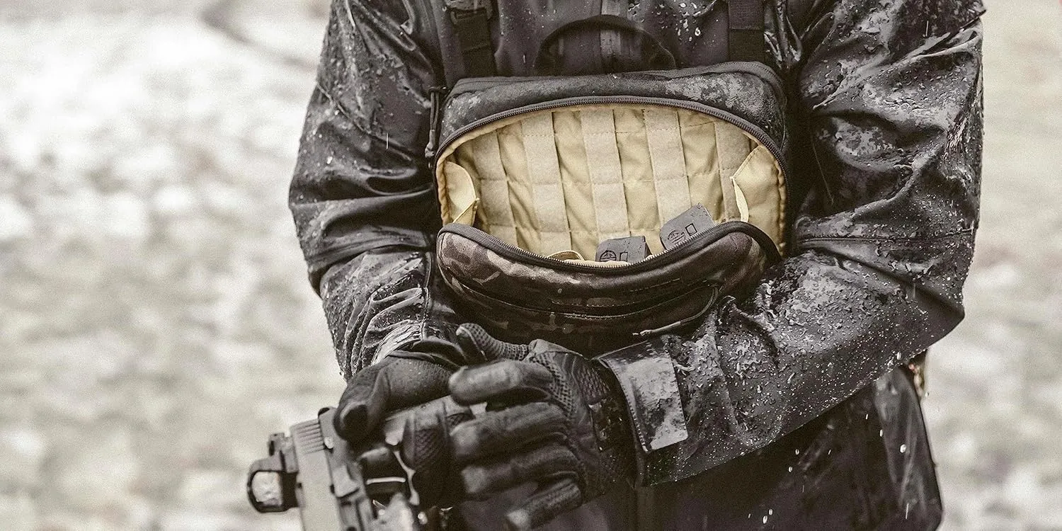 VIKTOS Tactical Pocketed Low Key Chest Rig, One Size, Multicam Black