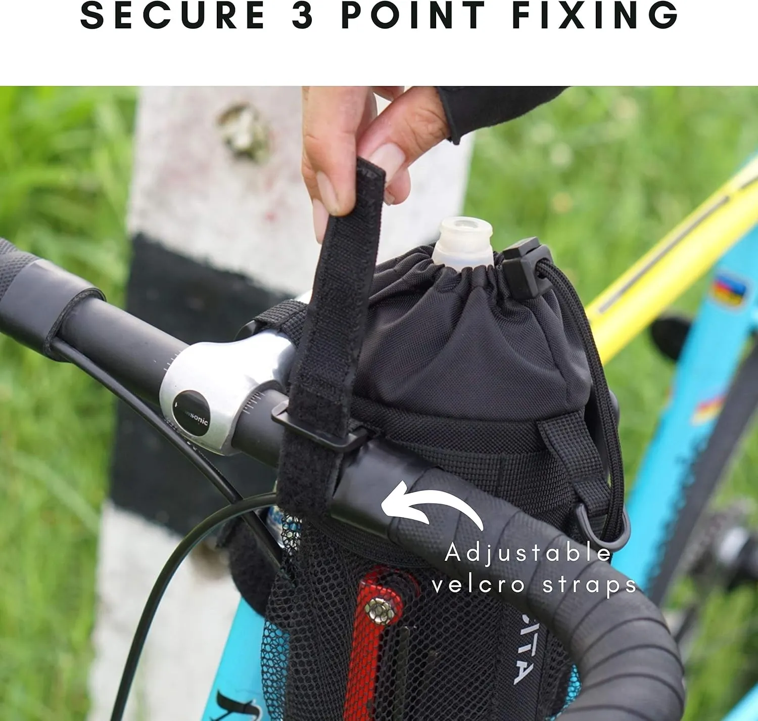 Vincita Bike Water Bottle Holder Insulated Stem Bag Handlebar Attachment Cup Holder Food Snack Storage for Mountain Bike, Bicycles & Bikes Pushchair