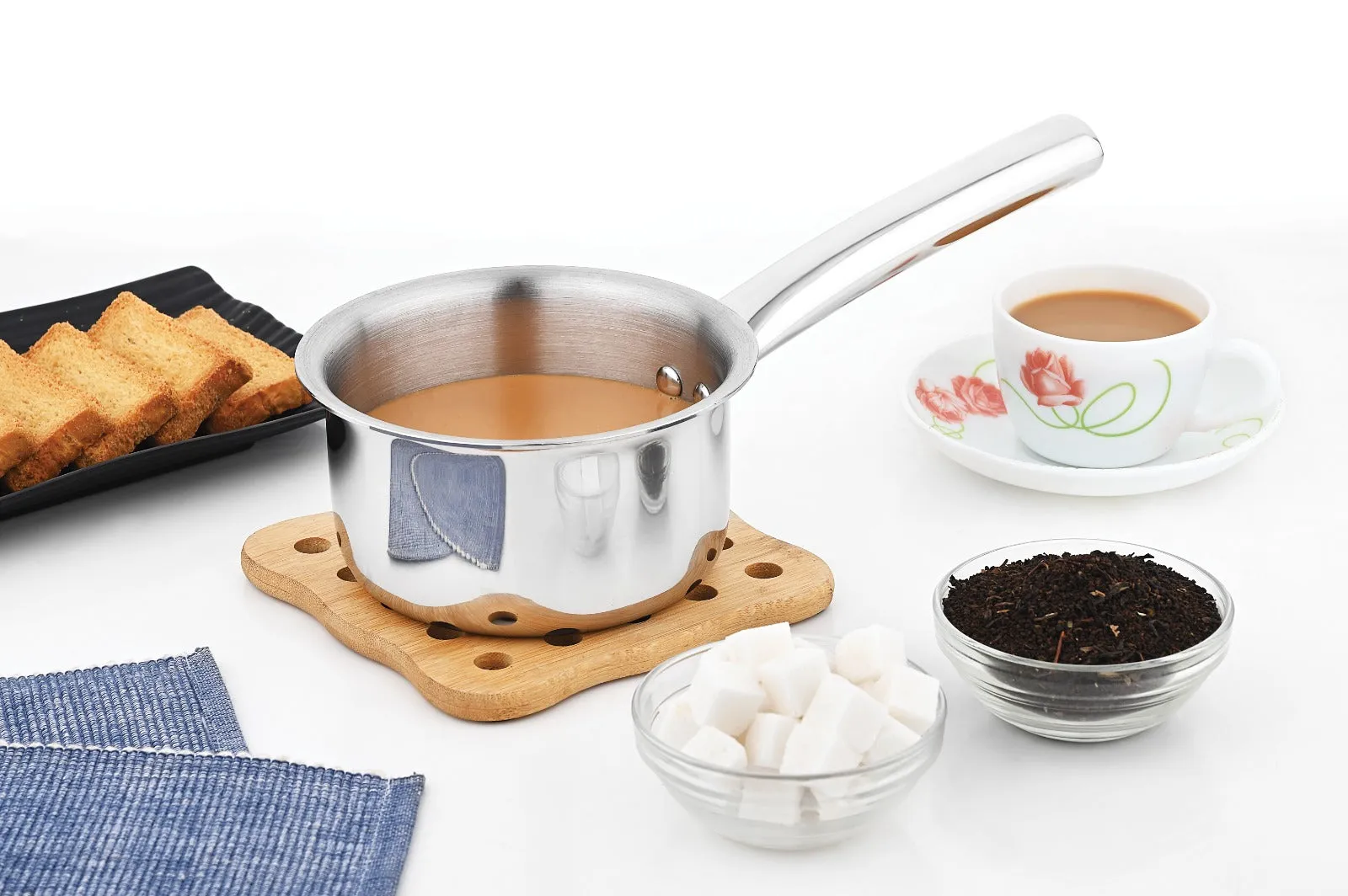 Vinod – Claro Heavy Gauge Stainless Steel Sauce Pan (Plain), 1.5 mm – Capacity 1.2 Ltr (16cm)
