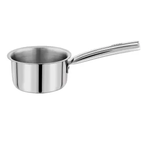 Vinod – Claro Heavy Gauge Stainless Steel Sauce Pan (Plain), 1.5 mm – Capacity 1.2 Ltr (16cm)