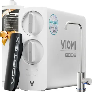 VIOMI® 800G RO System, NSF/ANSI 372&53&42 Certified, 9 Stage & 48 Months Filter, 3:1 Tankless Reverse Osmosis Water Filtration System Under Sink, Smart LED Faucet Reminder, Reduces TDS & PFOA/PFOS