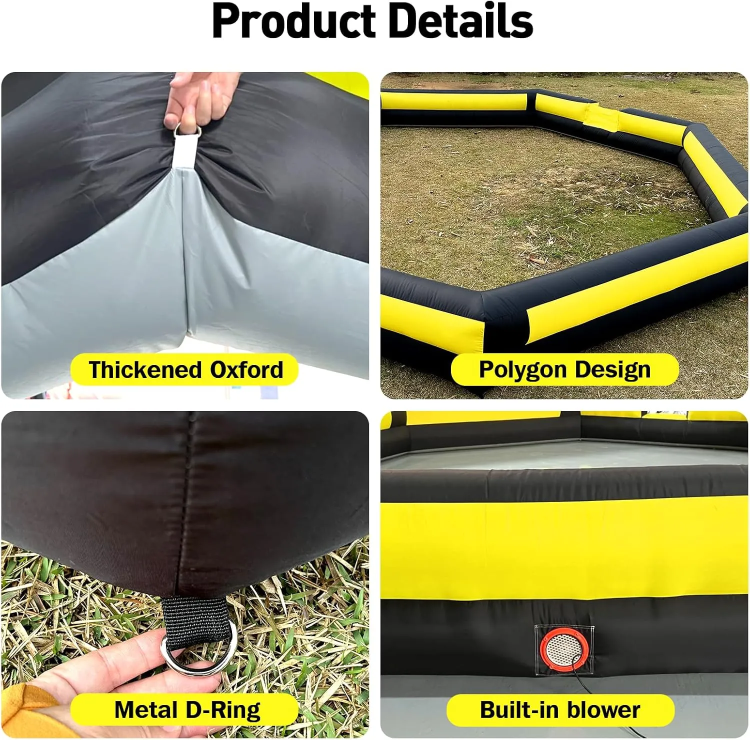 WARSUN 26Ft Gaga Ball Pit Inflatable with Powerful Blower, Portable Gagaball Court for Indoor Outdoor School Family Activities Inflatable Sport Games