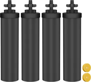 Water Filter Compatible with Berkey BB9-2 Black Filters, Compatible with Berkey Gravity Water Filter System,Reduce Lead and Chlorine,Remove Taste,Odor,Pack of 4, By DESENRUIS