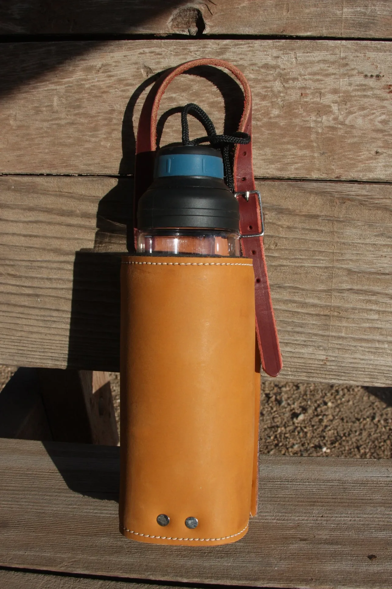 Water Hole: Premium Leather Saddle Drink Holder