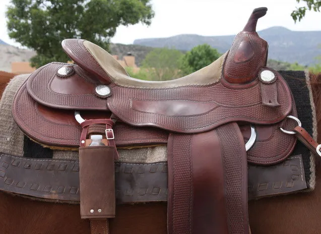 Water Hole: Premium Leather Saddle Drink Holder
