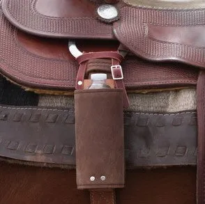 Water Hole: Premium Leather Saddle Drink Holder