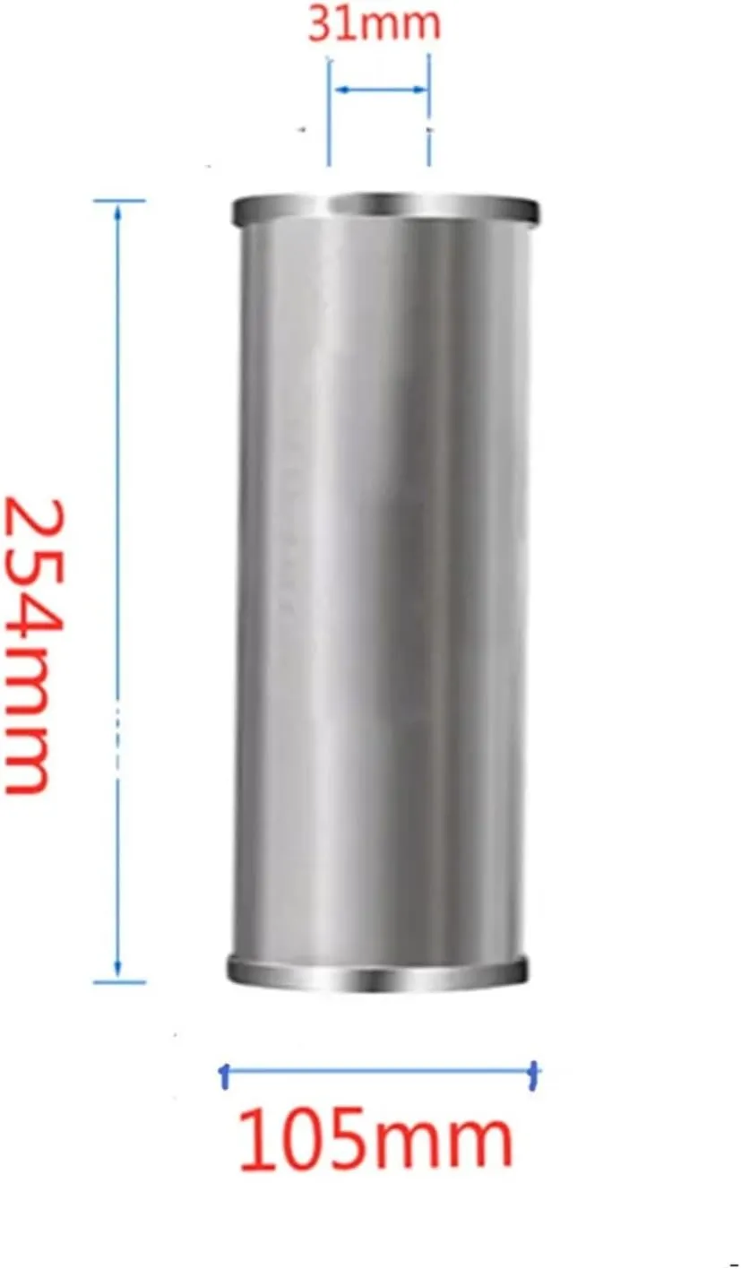 Water Purification Filter 10 inch Big Fat Filter Element 50 mesh 304 All Stainless Steel Filter Element Water Purifier Filter Screen can be Cleaned Filter(200mesh (75 microns)
