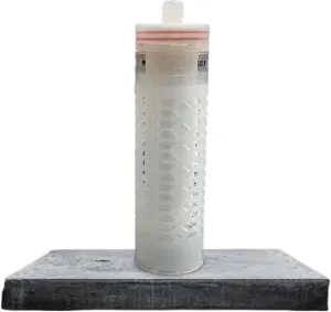 Water Purification Filter 10 Inch Flat Mouth Ultrafiltration Membrane Filter Element Yellow Mud Water Large Flow Cleanable(Black and White)