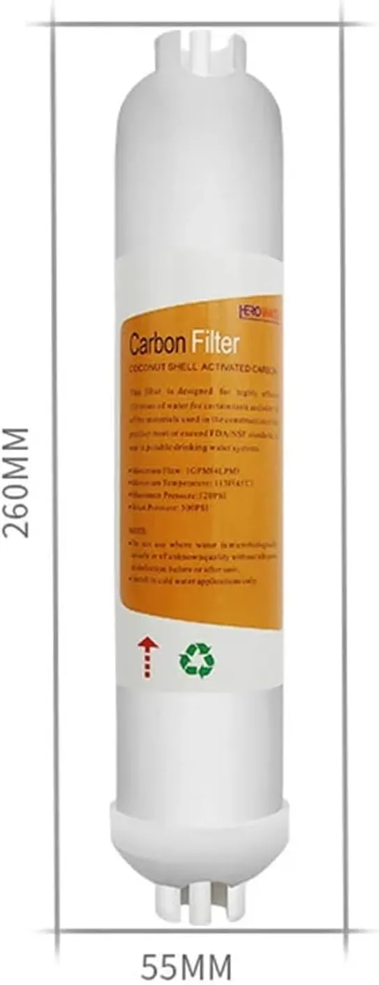 Water Purification Filter 10 Inch Universal P P Cotton U D F C T O Block R O Membrane T33 Repalcement The Water Filter(T33)