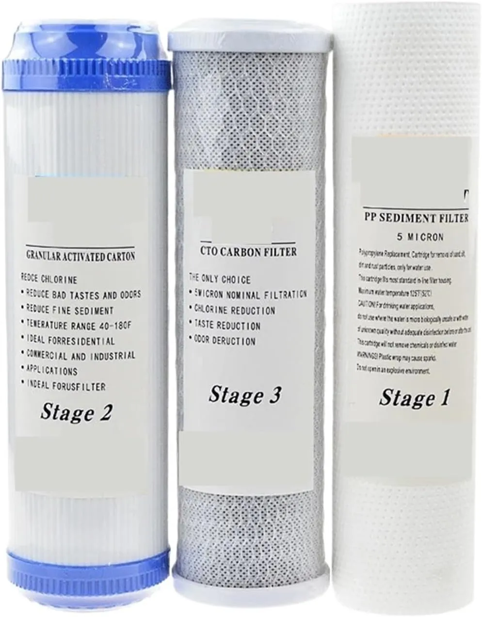 Water Purification Filter 10-Inch Water Purifier Filter Granular Activated Carbon Cotton Compressed Carbon Water Purification