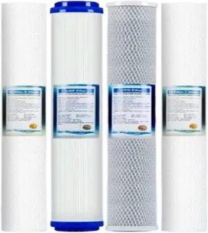 Water Purification Filter 20inch Cotton Water Filter Set Removal The Chlorine Three Stage Water Purifier Accssories(Red)