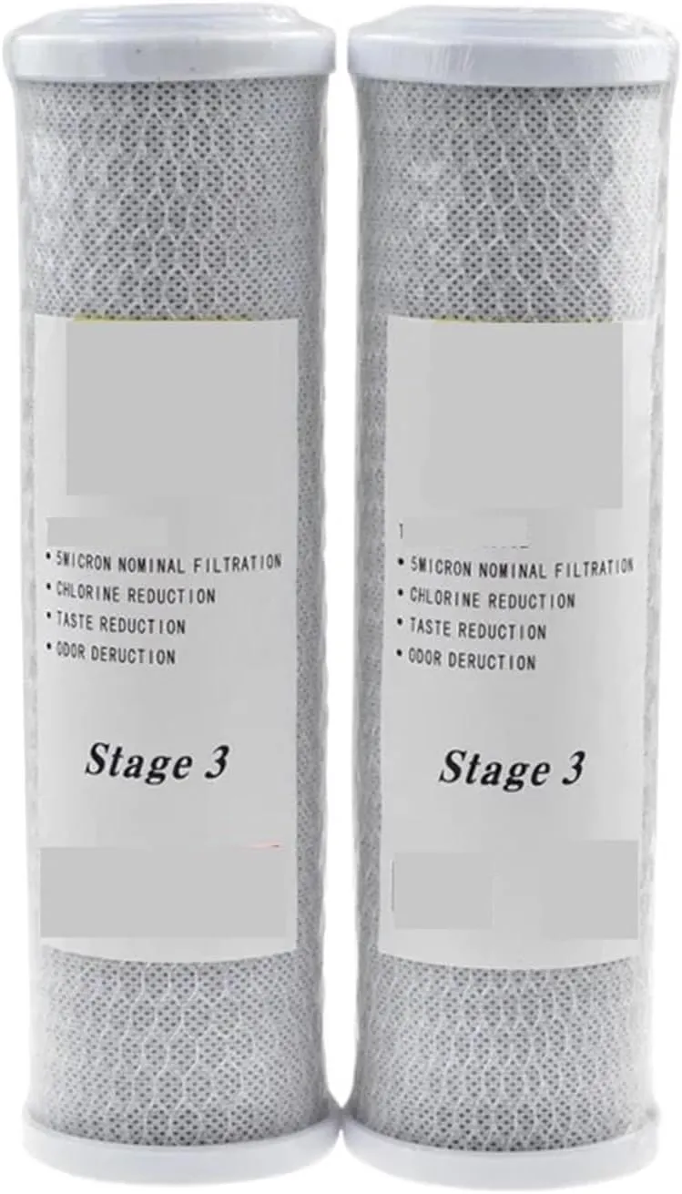 Water Purification Filter 2pcs Universal Water Filter Activated Carbon Cartridge Filter, 10 Inch Block Carbon Filter Water Purification