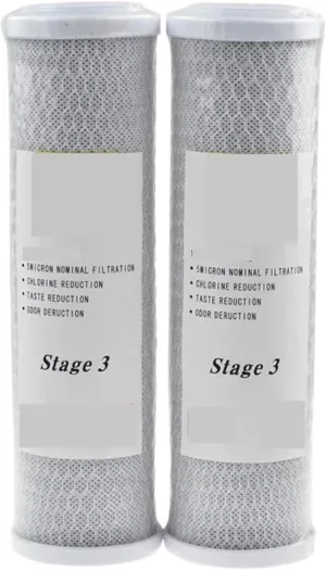 Water Purification Filter 2pcs Universal Water Filter Activated Carbon Cartridge Filter, 10 Inch Block Carbon Filter Water Purification