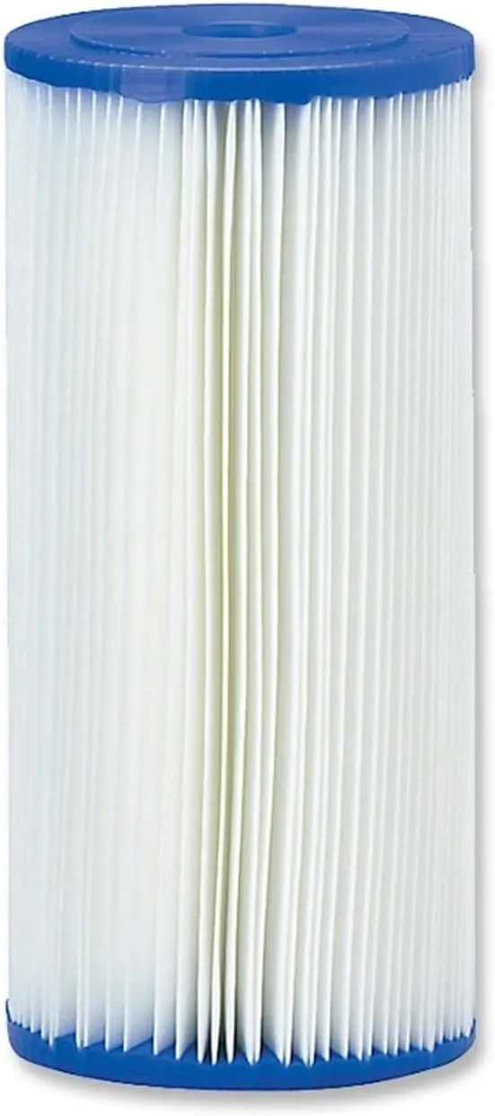 Water Purification Filter 4.5"x 10" Pleated Polyster Water Filter Cartridge 50 Micron for Sediment Water Filter PPL50-10B