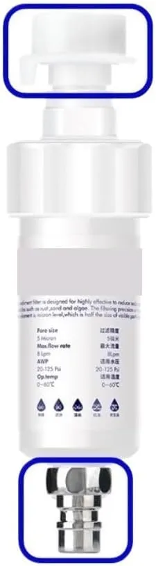 Water Purification Filter 5'' Pre-Filter Household Purifier Water Filter for Washing Machine Toilet Shower Water Heater Replaceable Cotton Cartridge(B1)
