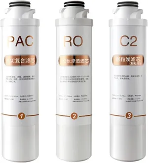 Water Purification Filter Desktop Free Installation Water Purifier Filter Element,Water Filter Cartridge,Snap-on P A C,P P,G A C,R O(Set)