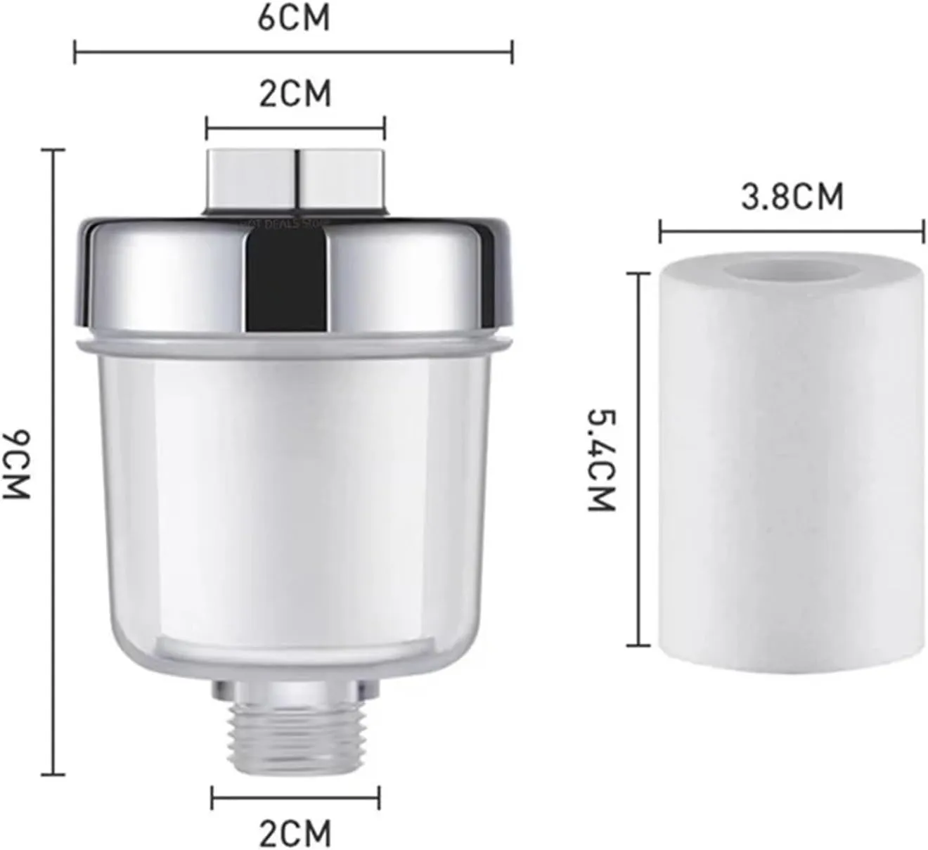 Water Purification Filter Household Outlet Purifier Kit Universal Shower Water Purifier Filter Bath Tap Pre-Filter Front Purification for Kitchen Bathroom(5pcs Filter Element)
