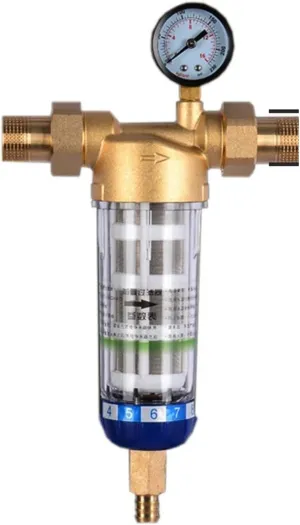 Water Purification Filter Pre Filter Backwash Stainless Steel Mesh Purifier Central Prefilter Water Filter Sediment Filtration Whole House Water Filter(QZ05DN15)