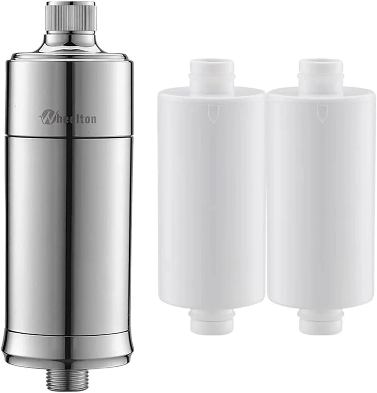Water Purification Filter Shower Water Filter Household Soft Water Purifier Chlorine Heavy Metal Reduction Dechlorination Improves Skin Condition(1 Set)