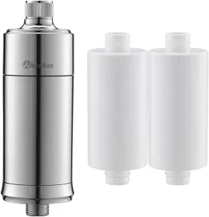 Water Purification Filter Shower Water Filter Household Soft Water Purifier Chlorine Heavy Metal Reduction Dechlorination Improves Skin Condition(1 Set)