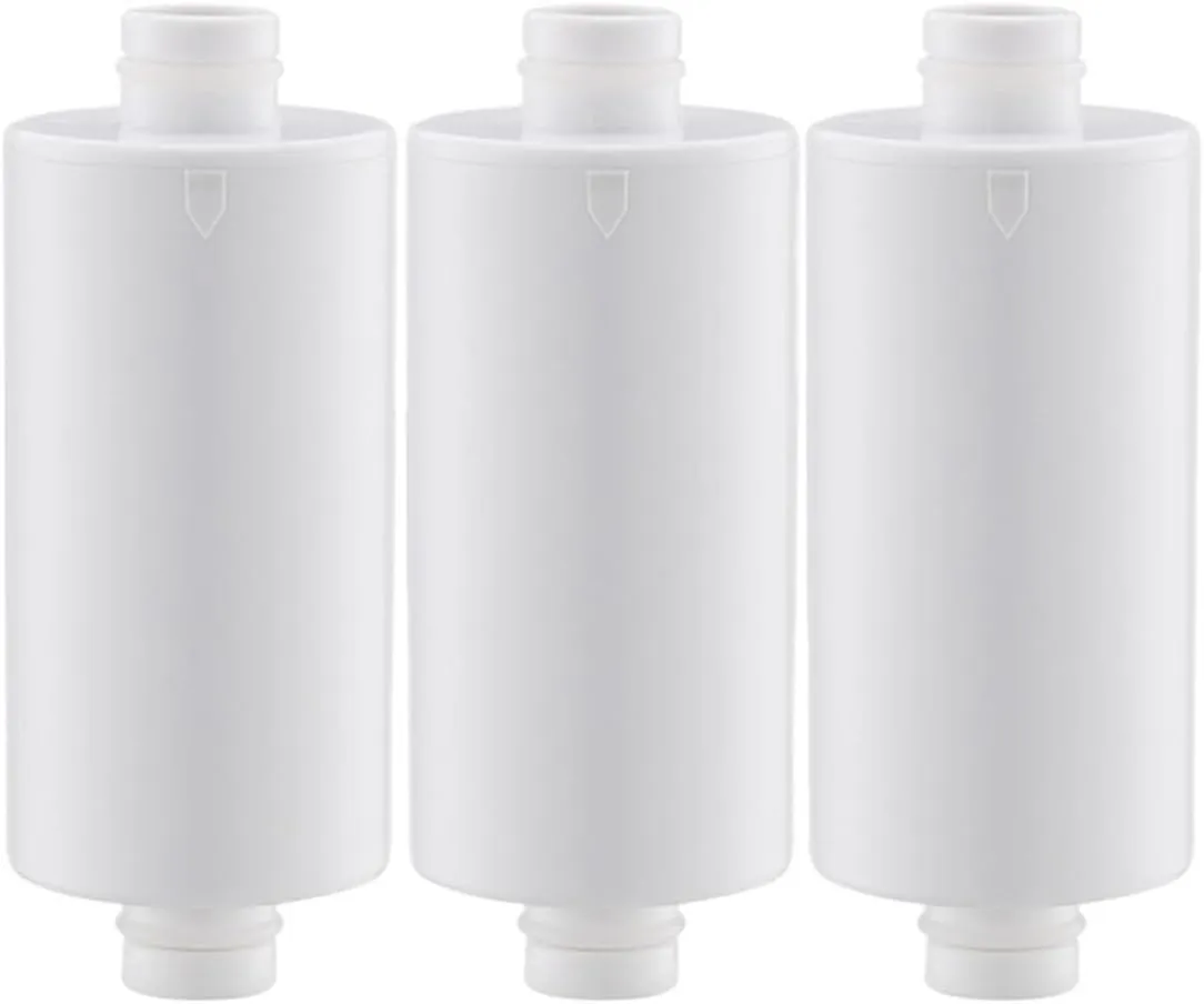Water Purification Filter Shower Water Filter Household Soft Water Purifier Chlorine Heavy Metal Reduction Dechlorination Improves Skin Condition(3PCS Replacements)