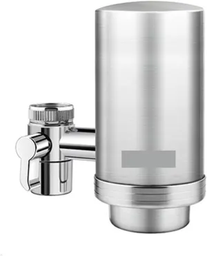 Water Purification Filter Stainless Steel Kitchen Tap Filter Water Purifier Faucet Composite Activated Carbon Household Drinking Filtration Home(WHT-F201)