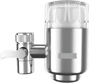 Water Purification Filter Stainless Steel Kitchen Tap Filter Water Purifier Faucet Composite Activated Carbon Household Drinking Filtration Home(WHT-F202)