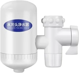 Water Purification Filter Tap Water Filter Washable Replacement Kitchen Faucet Long Lasting Filtro Water Purifier Tap Filter Chlorine(Black and White)