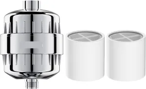 Water Purification Filter Water Filter Purifier Calcium Sulfite Shower Bathing Softener Chlorine Removal Attach 2 Extra Filters