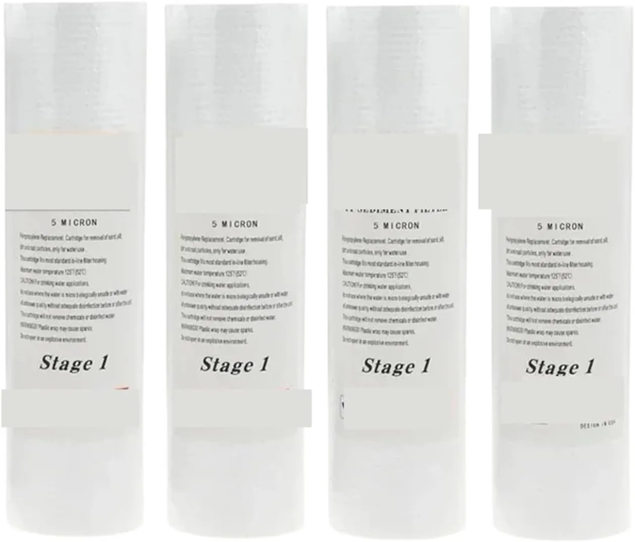 Water Purification Filter Water Purifier Filter 5 Micron 4 x 10 Filter Sediment Water Filter Cartridge (4 pcs) Aquarium pre-Filters