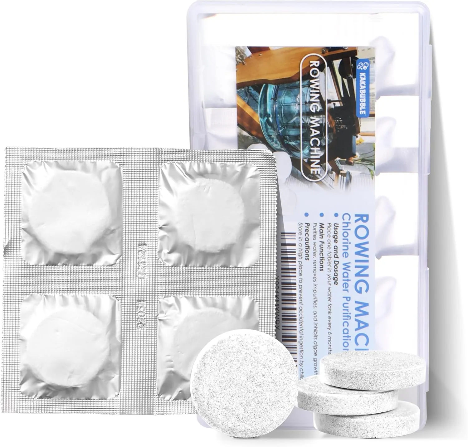 Water Purification Tablets for Rowing Machines | Safe & Eco-Friendly Tank Cleaner for Fresh, Odor-Free Water | Easy-to-Use Cleaning Solution for All Water Rowers (8)