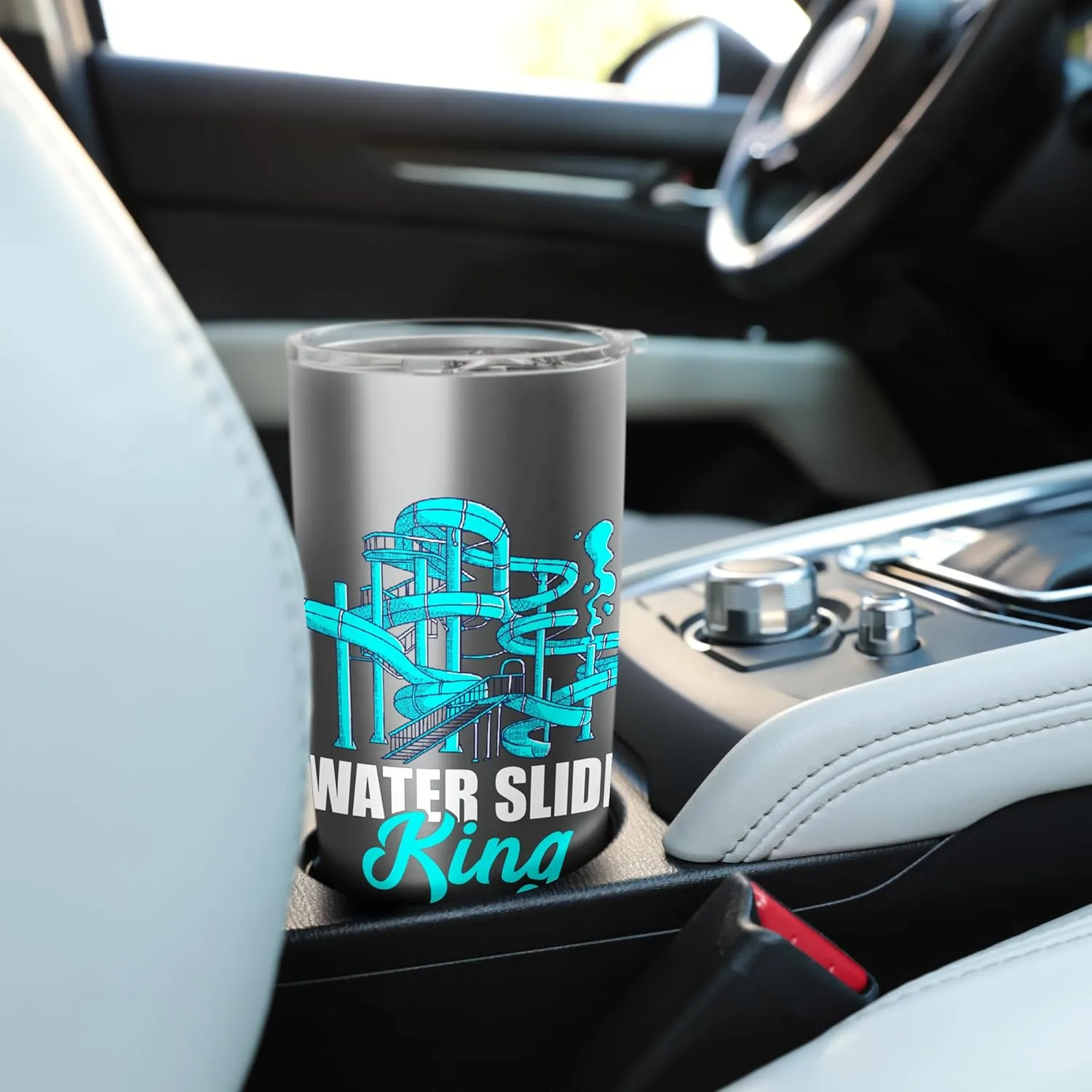 Water Slide King Aqua Park Amusement Lover Waterslides Stainless Steel Insulated Tumbler