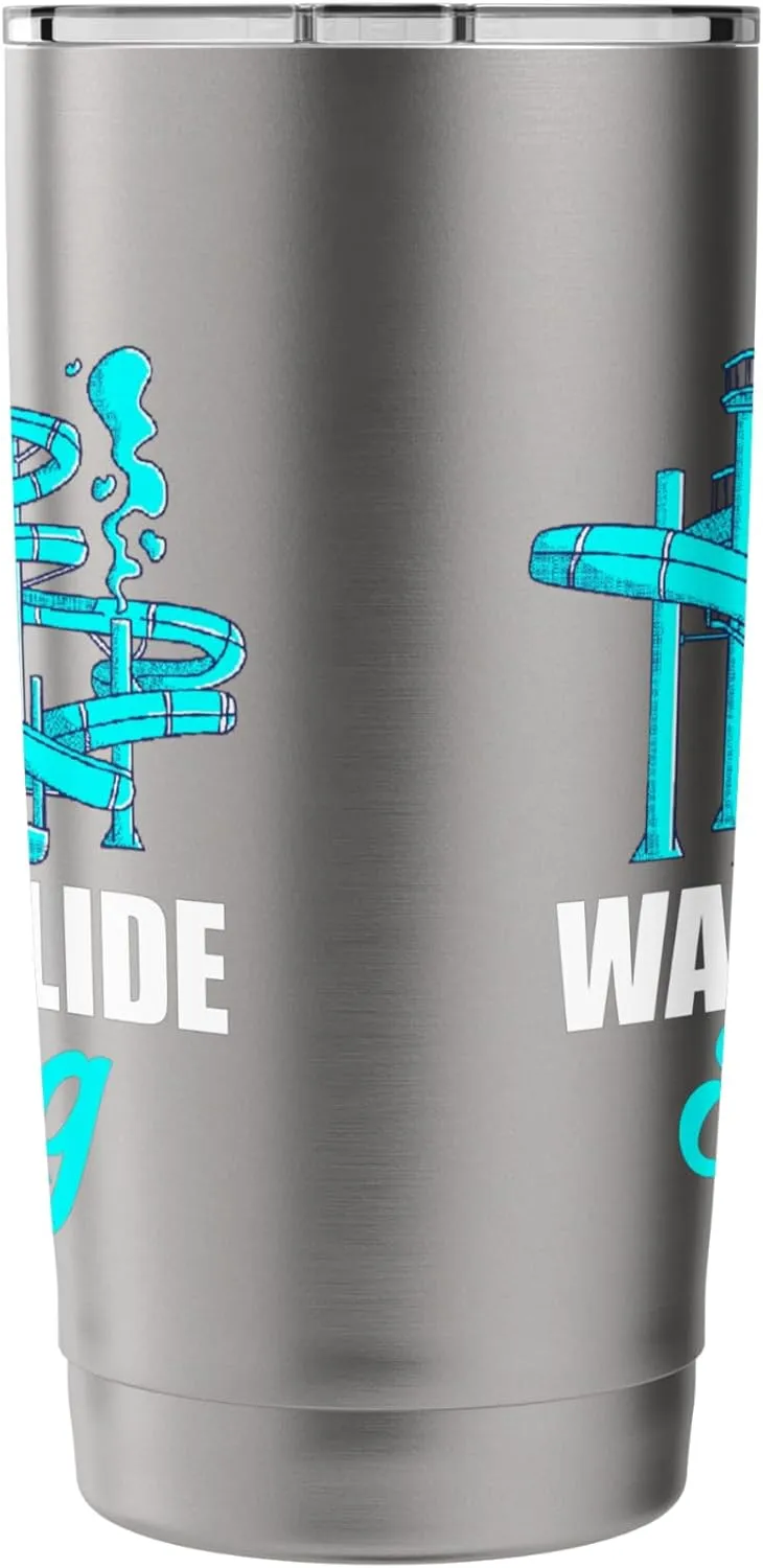 Water Slide King Aqua Park Amusement Lover Waterslides Stainless Steel Insulated Tumbler