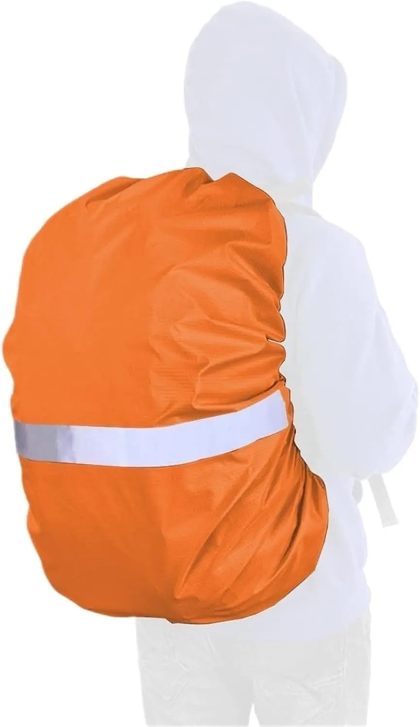 Waterproof Backpack Rain Cover 2pcs Waterproof Backpack Rain Cover Reflective with Strap Rucksack Cover Cross Buckle Hiking Camping Cycling for Hiking，Camping(Orange S(30-40L))