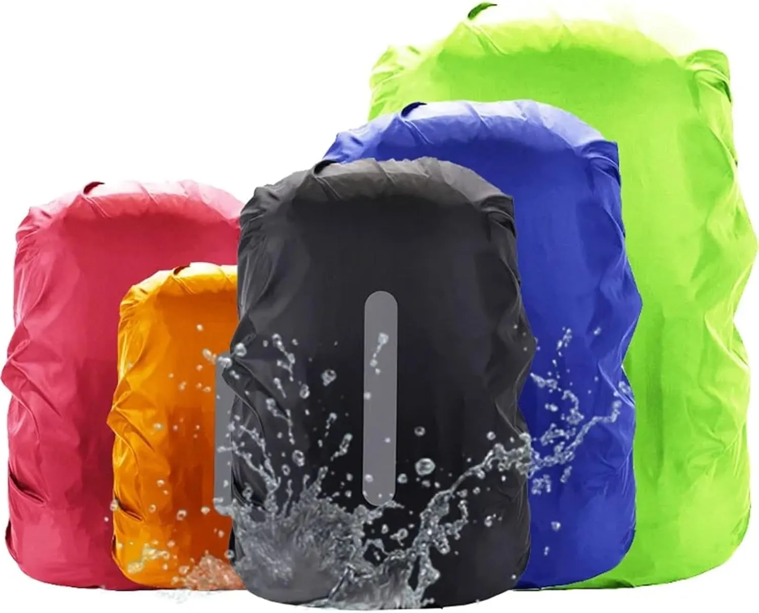 Waterproof Backpack Rain Cover Waterproof Backpack Cover Rain Cover Night Safety Light Raincover for Hiking Camping for Hiking，Camping(Orange,XL(60-70L))
