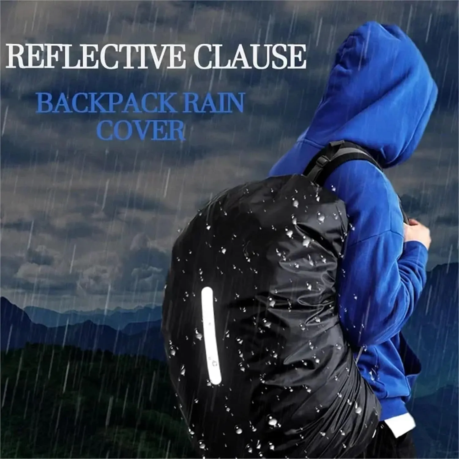 Waterproof Backpack Rain Cover Waterproof Backpack Cover Travel Safety Outdoor Backpack Cover Waterproof Rain Cap Cover for Hiking，Camping(Deep Green,XL(60-70L))