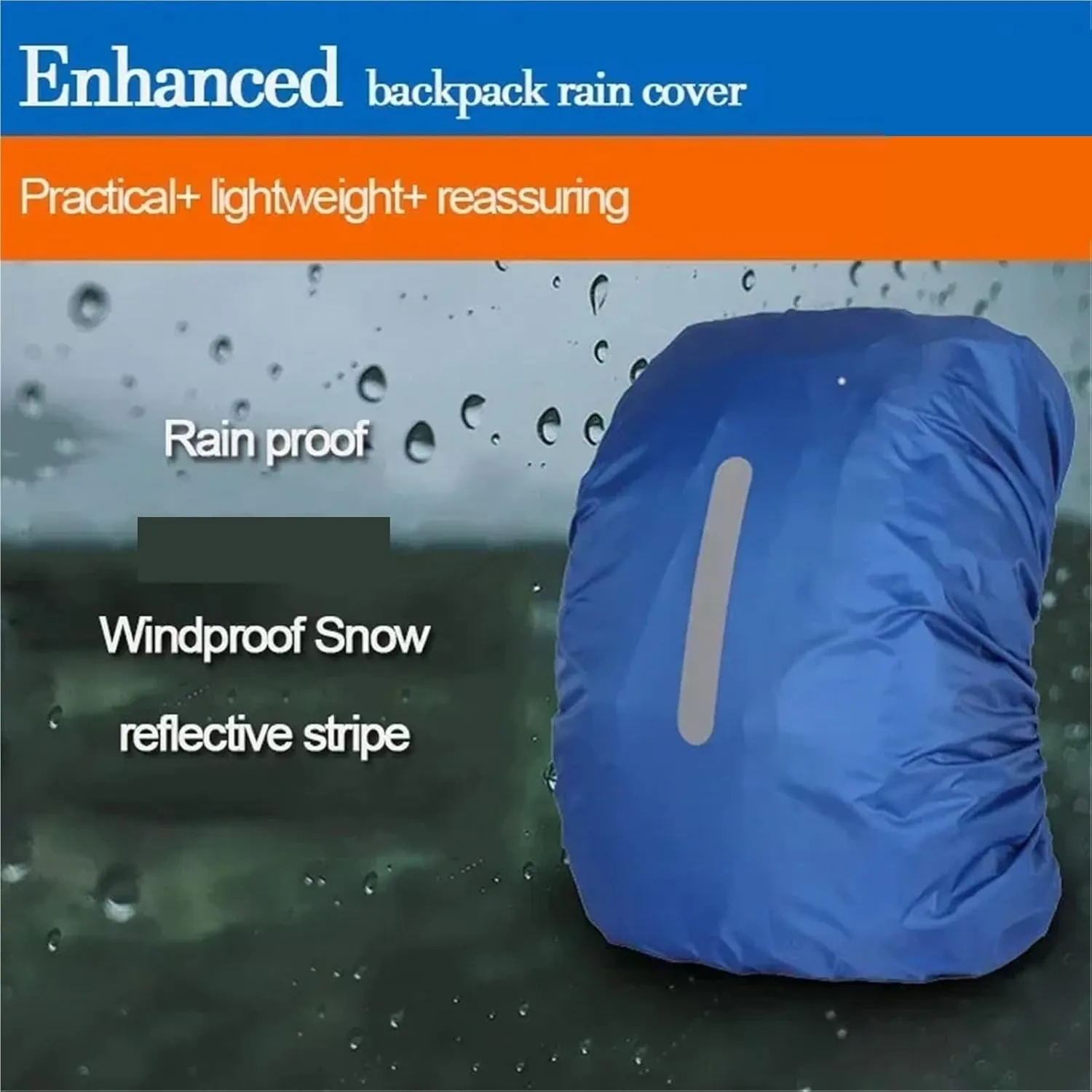 Waterproof Backpack Rain Cover Waterproof Backpack Cover Travel Safety Outdoor Backpack Cover Waterproof Rain Cap Cover for Hiking，Camping(Deep Green,XL(60-70L))