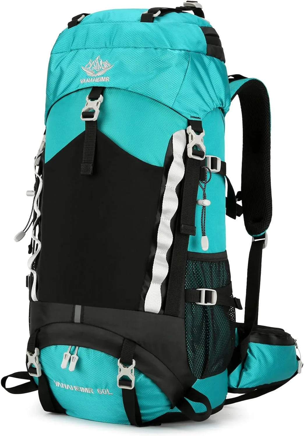 Waterproof Hiking Backpack Camping Travel Daypack with Rain Cover for Camping Hiking Travel,waterproof backpack 60L(Light Green)