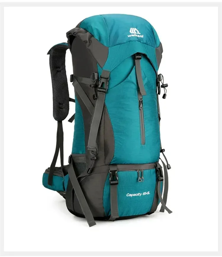 Waterproof Nylon Bag Camping Travel Backpack With Rain Cover Outdoor Hiking Mountaineering Men Shoulder Climbing Traveling Bags