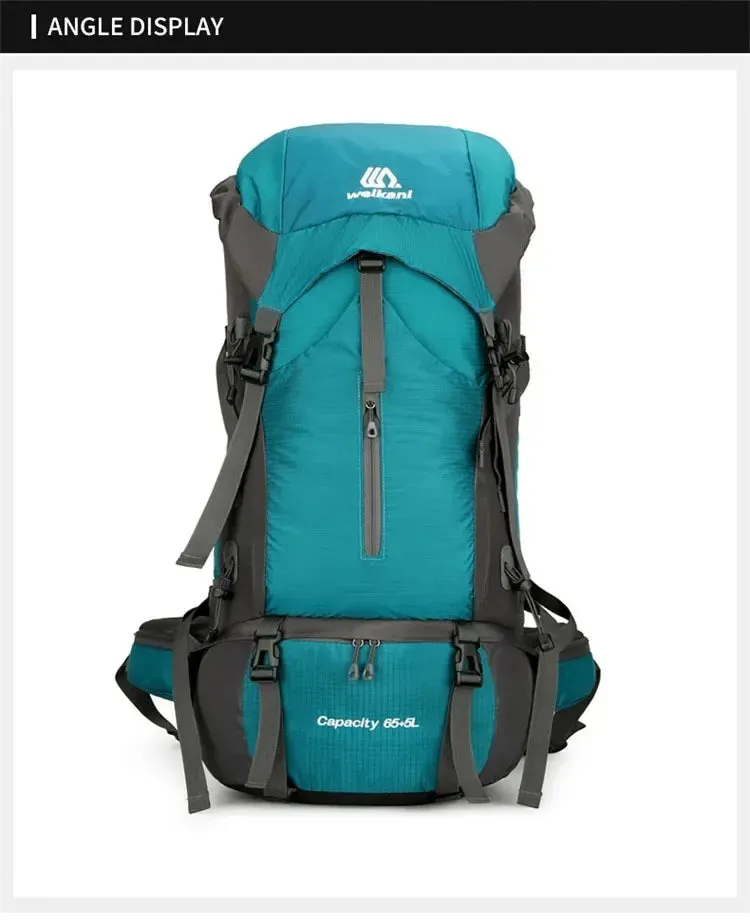 Waterproof Nylon Bag Camping Travel Backpack With Rain Cover Outdoor Hiking Mountaineering Men Shoulder Climbing Traveling Bags