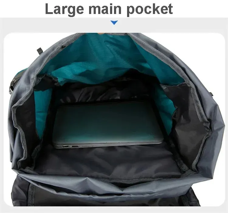 Waterproof Nylon Bag Camping Travel Backpack With Rain Cover Outdoor Hiking Mountaineering Men Shoulder Climbing Traveling Bags