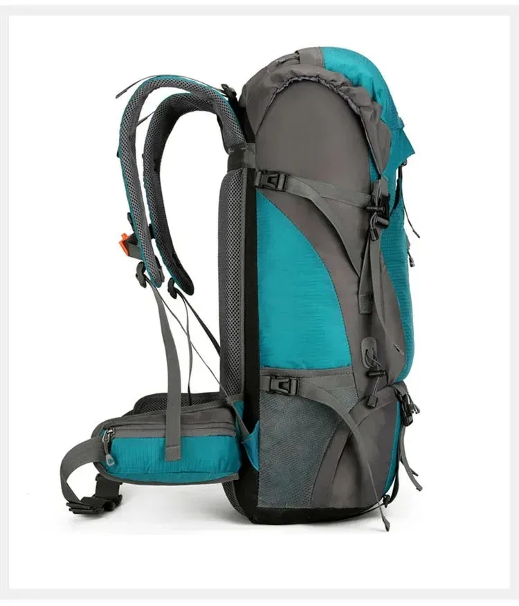 Waterproof Nylon Bag Camping Travel Backpack With Rain Cover Outdoor Hiking Mountaineering Men Shoulder Climbing Traveling Bags
