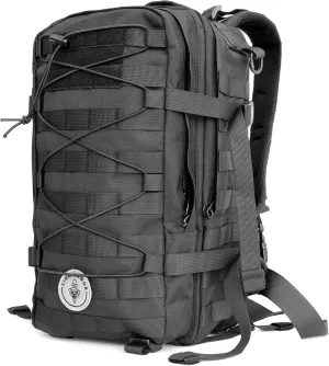 Waterproof Tactical Laptop Backpack, 40L, Rope Model (Black)