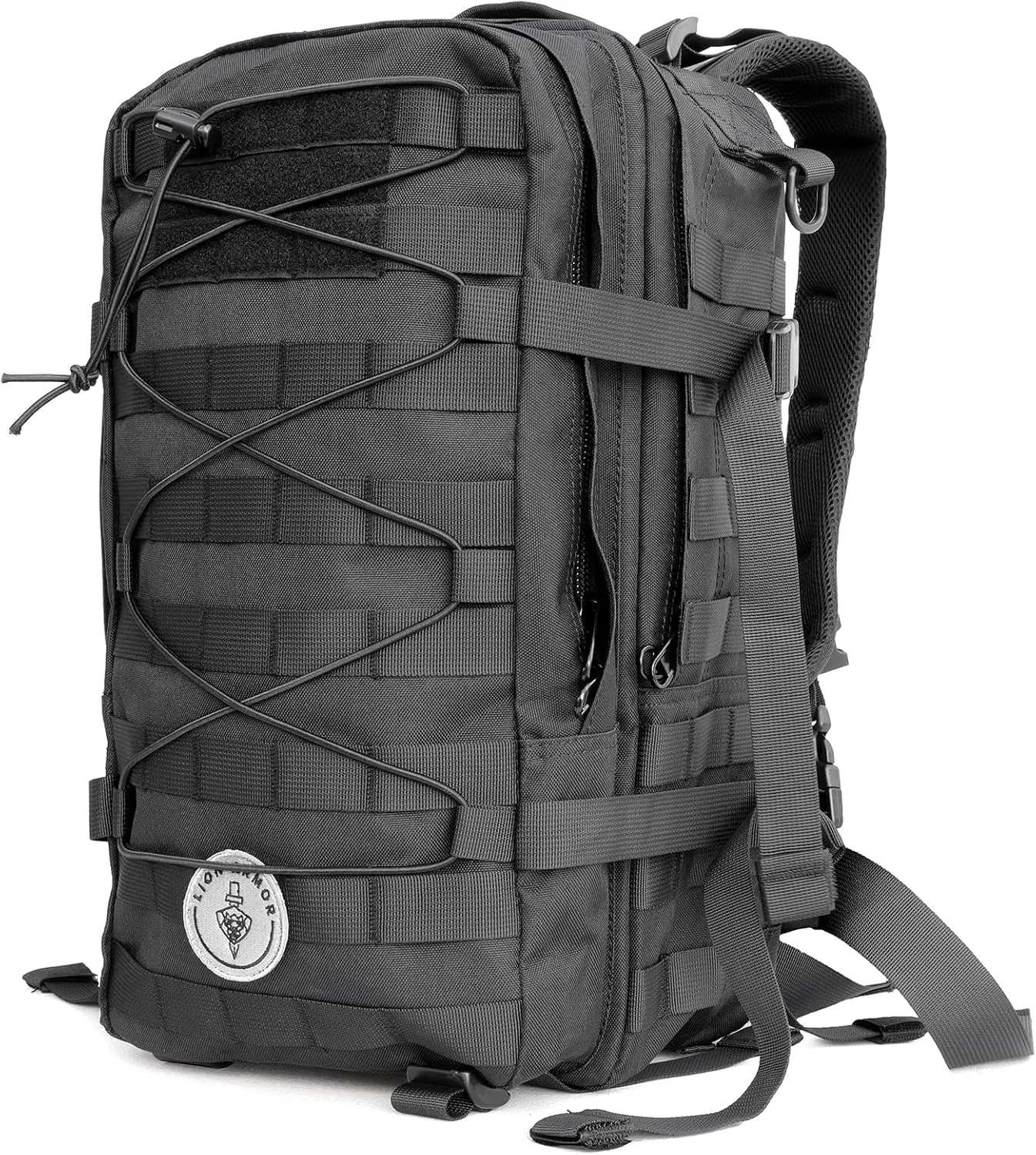 Waterproof Tactical Laptop Backpack, 40L, Rope Model (Black)